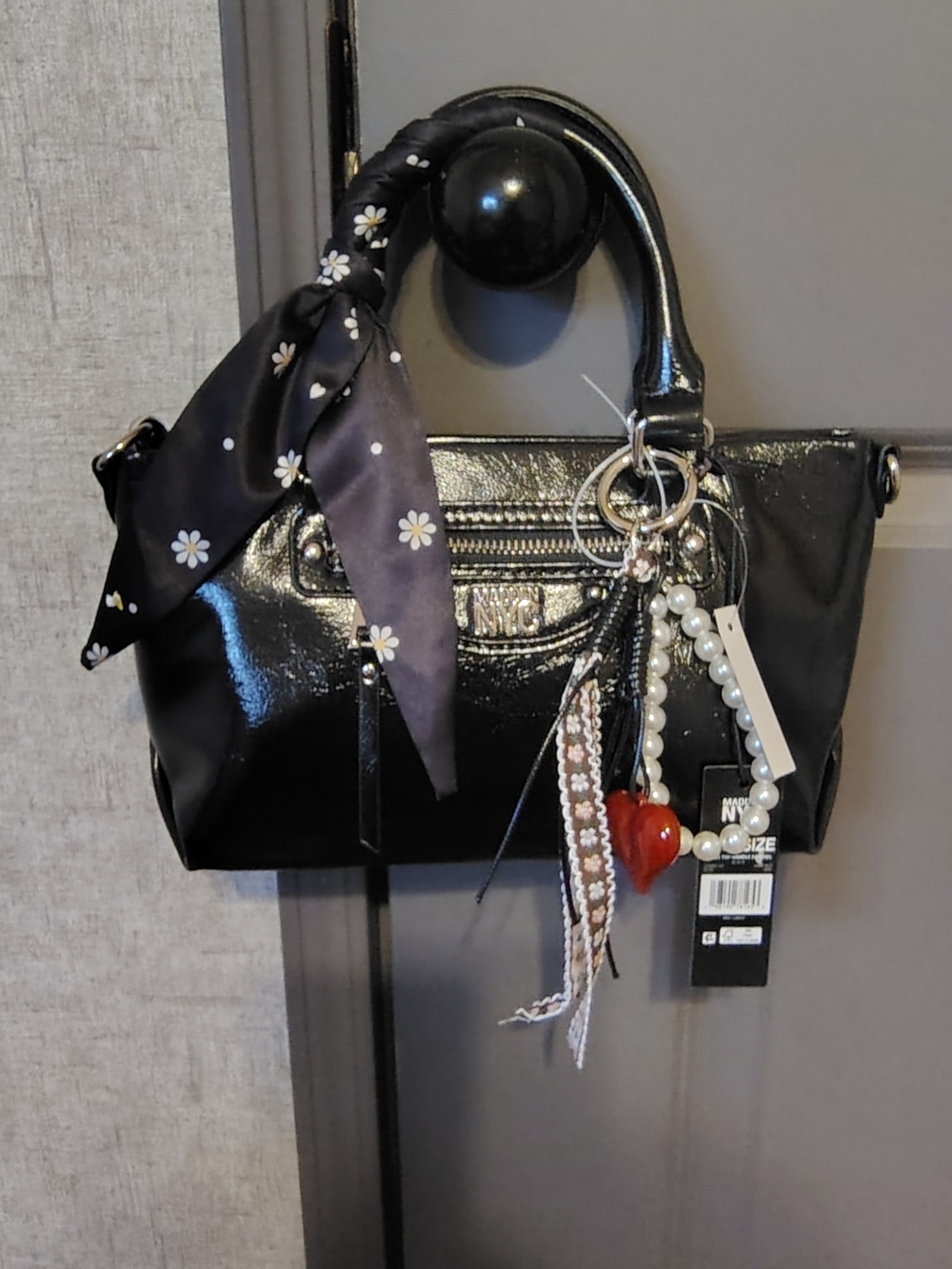 Madden NYC Women's Top Handle Satchel Black